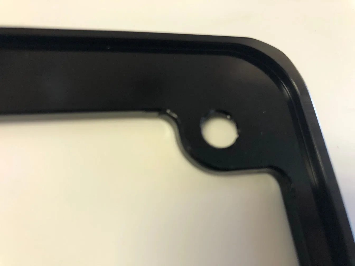 Custom License Plate Frame Motorcycle Black