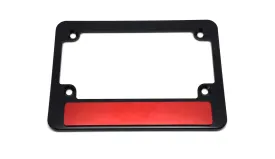 Custom License Plate Frame Motorcycle Black