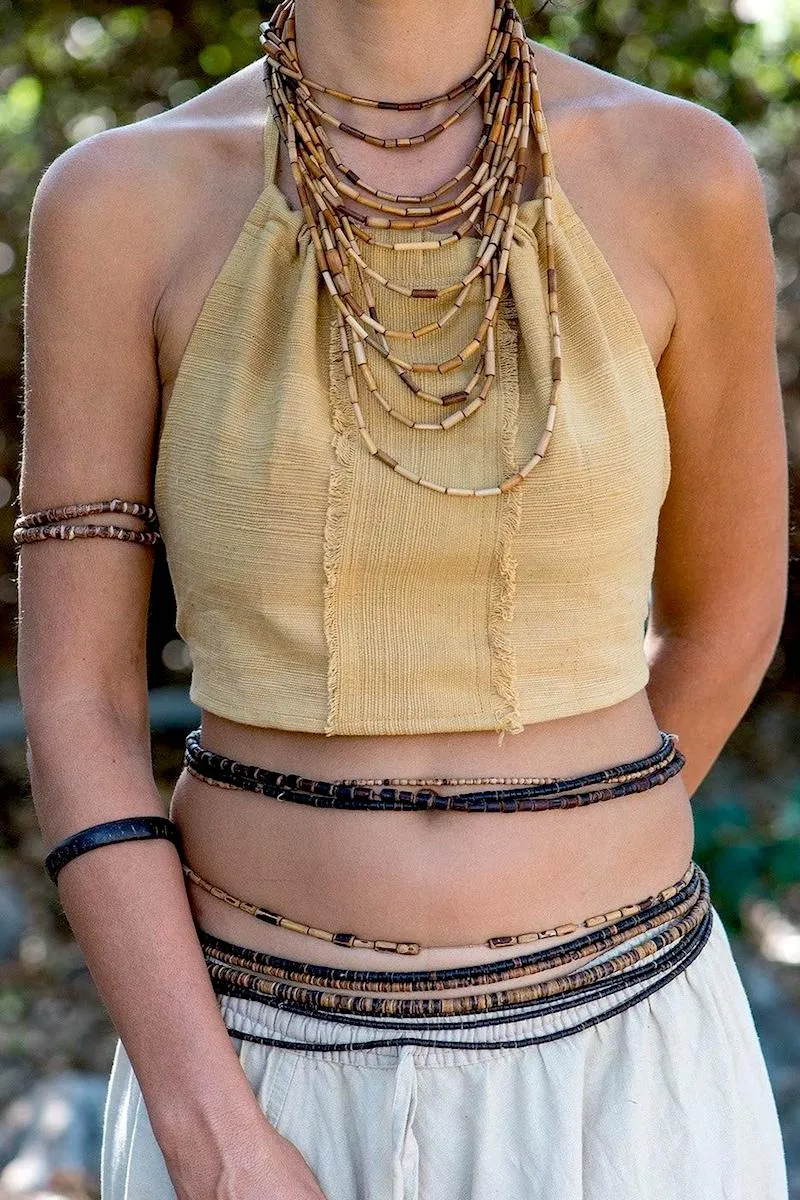 Desert Crop Top ⋗⋙ Natural Dyed ⋗⋙ Handwoven Khadi Cotton