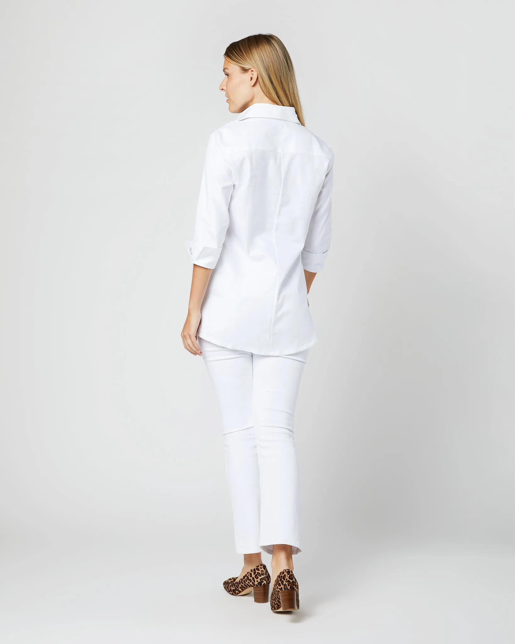 Designer Tunic in White Roxford