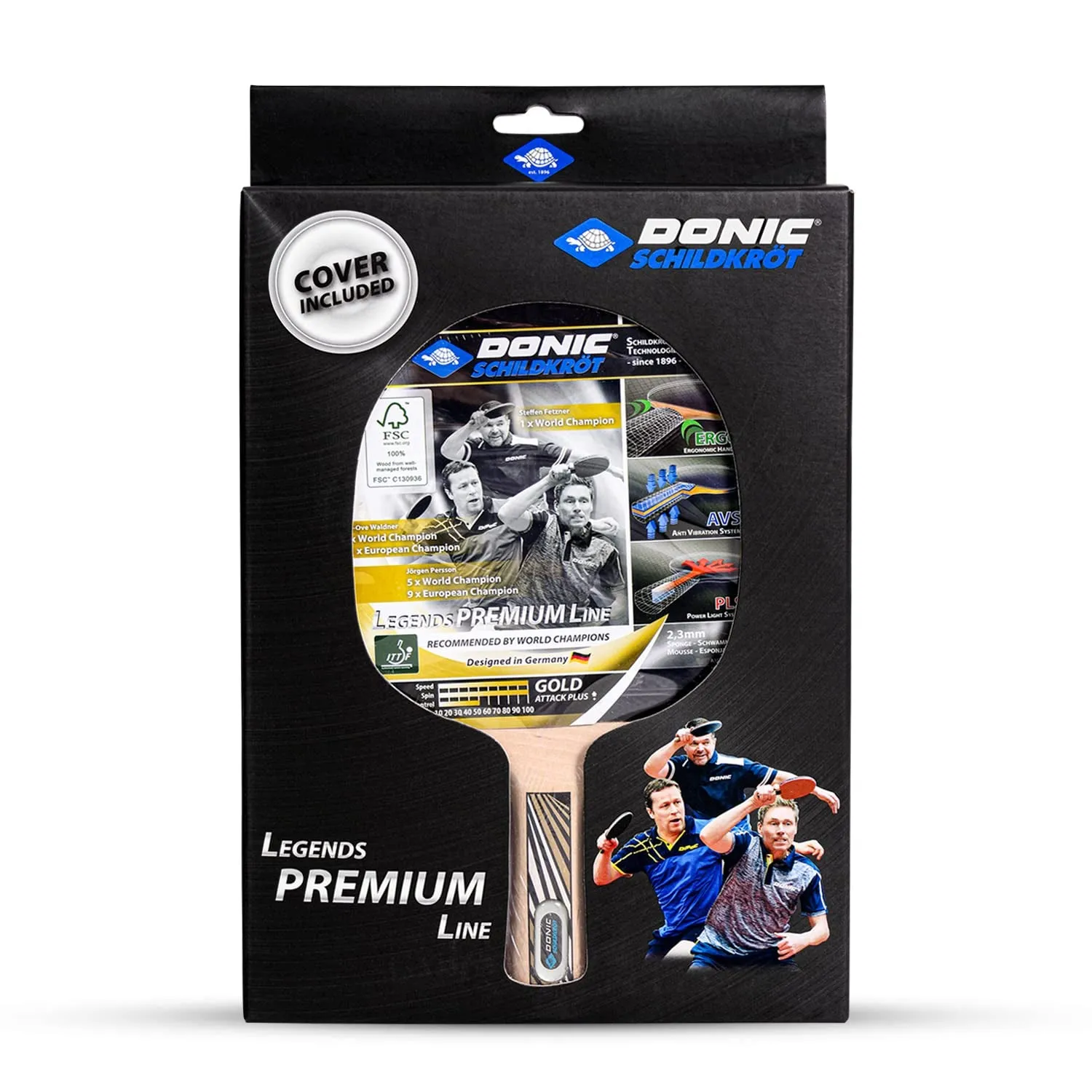 Donic Legends Gold Table Tennis Bat with Cover