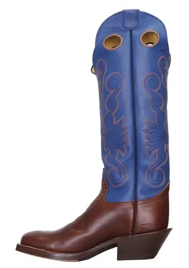 Drew's Buckaroo Chocolate Horse Blue Cowhide - #DRH216 8D