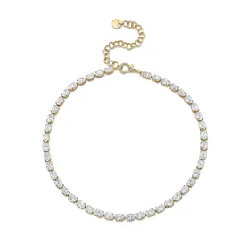 EAST WEST DIAMOND OVAL TENNIS NECKLACE