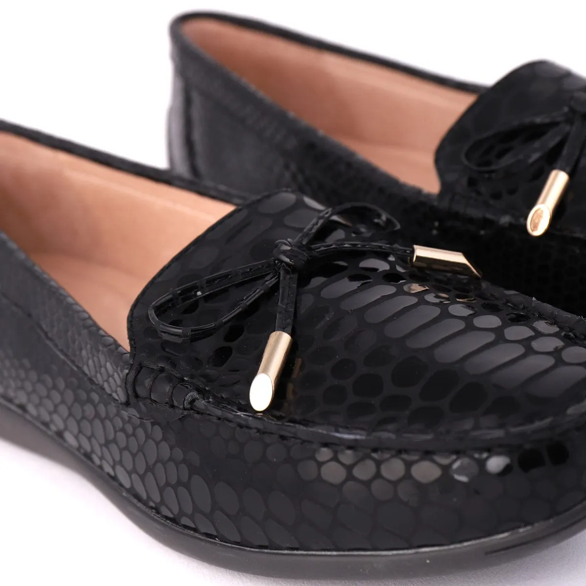 ERIN Black Croc Patent