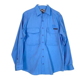 ExOfficio Mens Size M Blue Lightweight Travel Shirt L/s