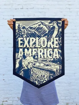 Explore America Camp Flag - Oxford Pennant