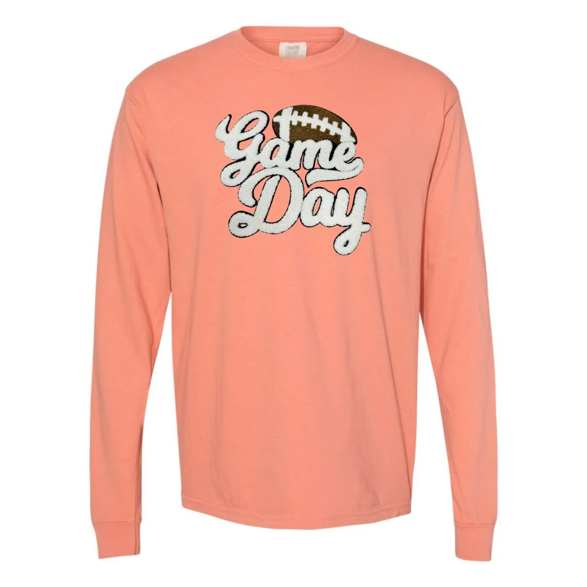 Football 'Game Day' Letter Patch Long Sleeve T-Shirt