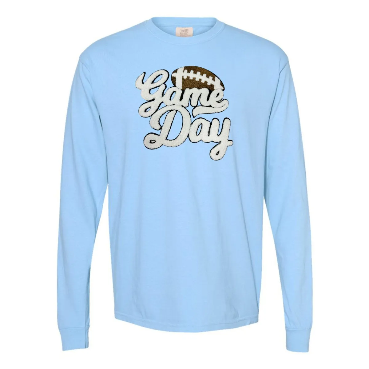 Football 'Game Day' Letter Patch Long Sleeve T-Shirt