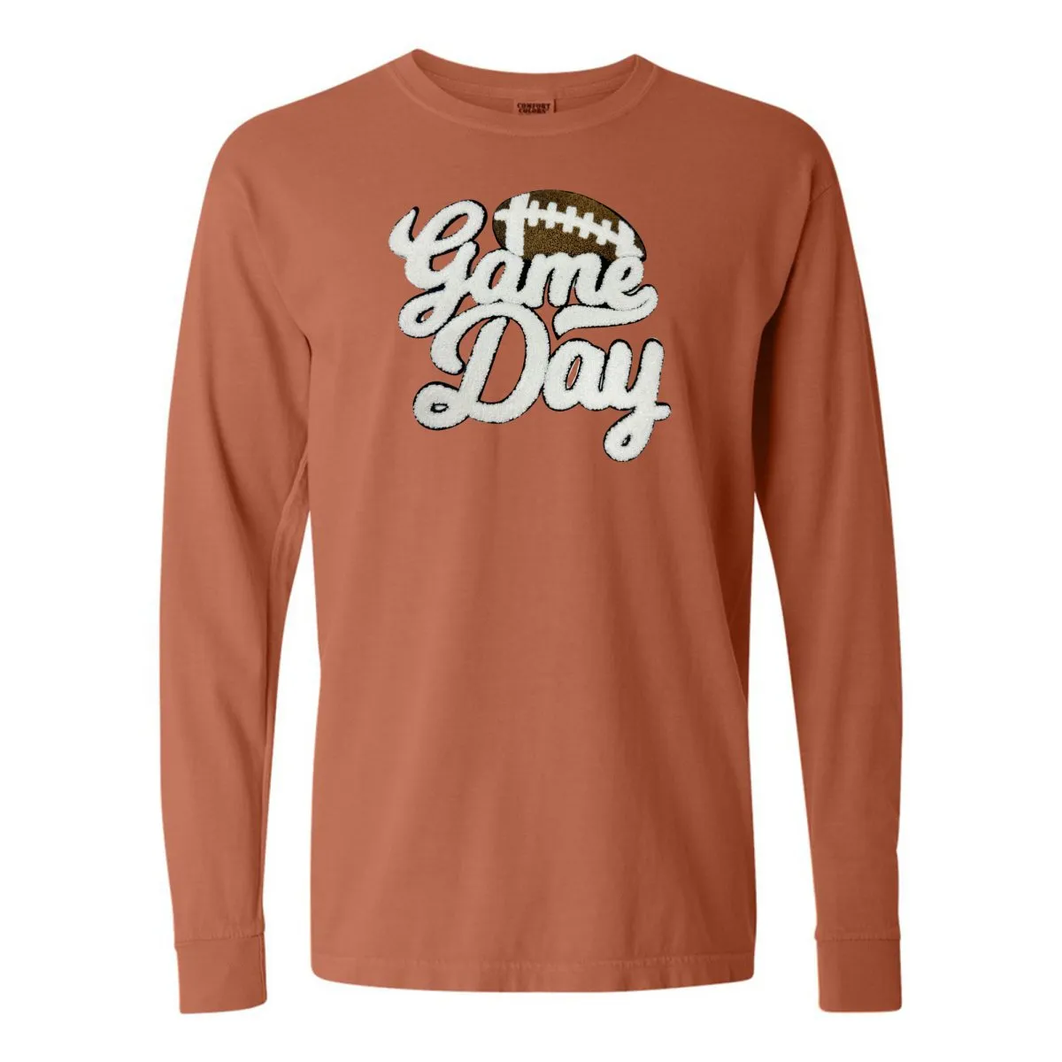 Football 'Game Day' Letter Patch Long Sleeve T-Shirt