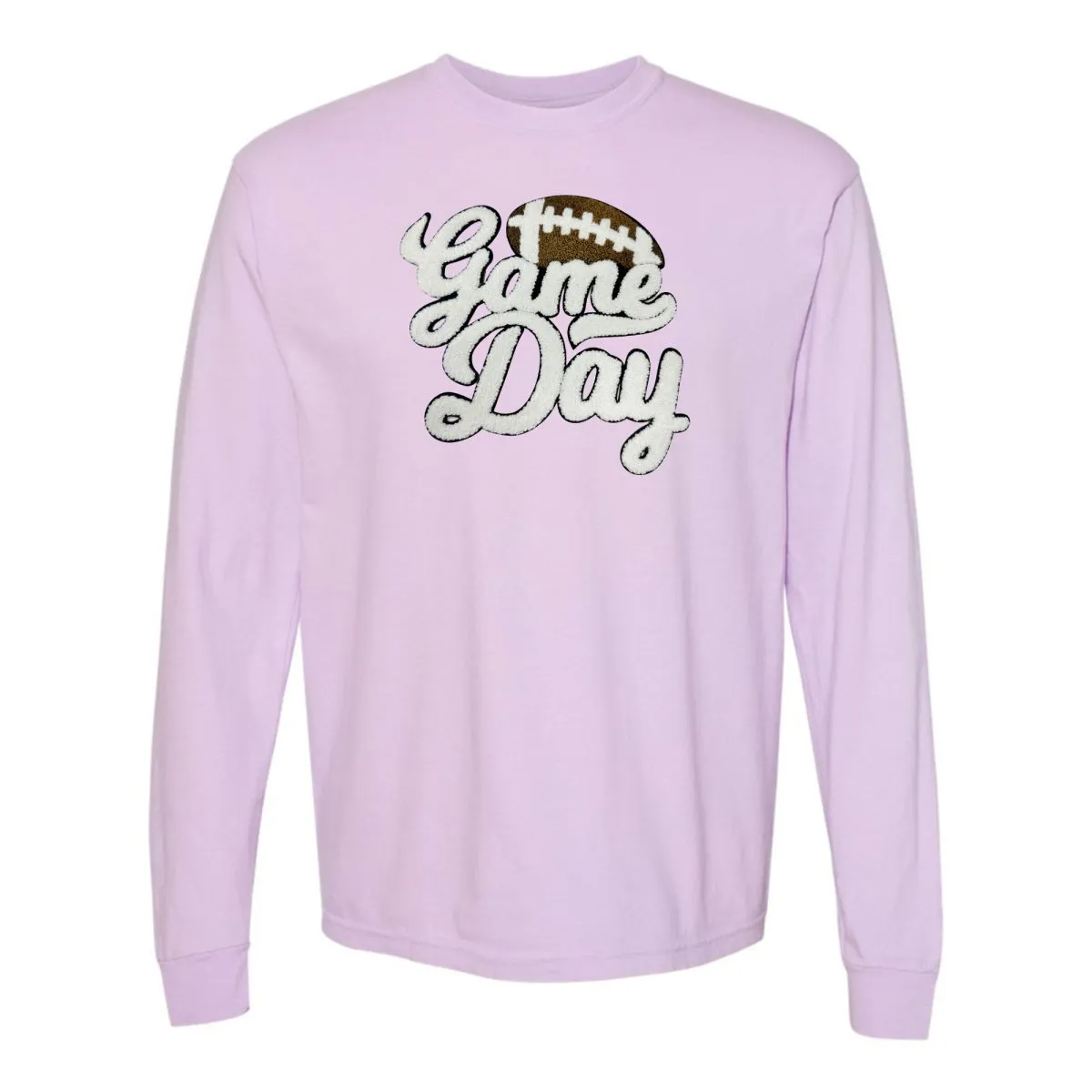 Football 'Game Day' Letter Patch Long Sleeve T-Shirt