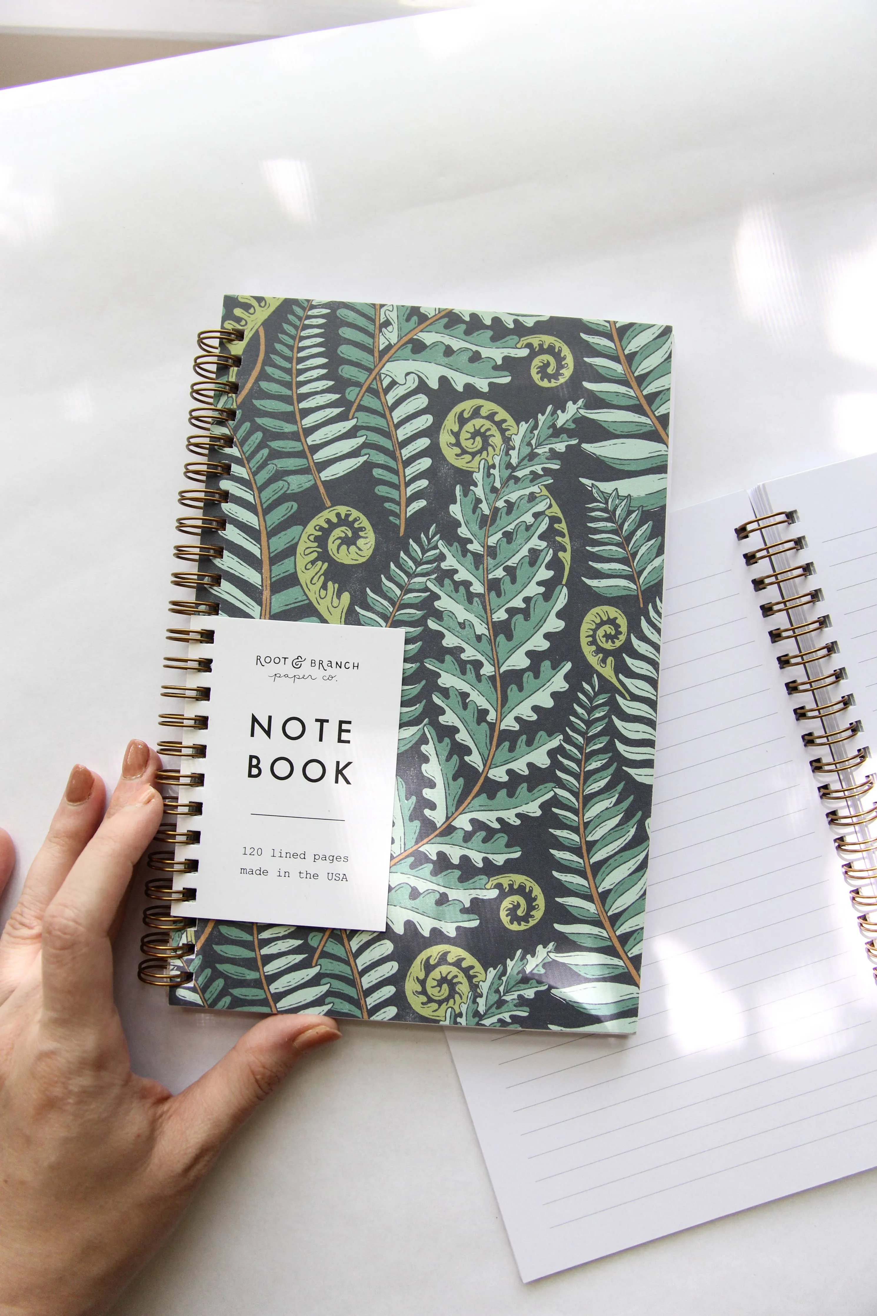 Forest Fern Spiral Bound Notebook