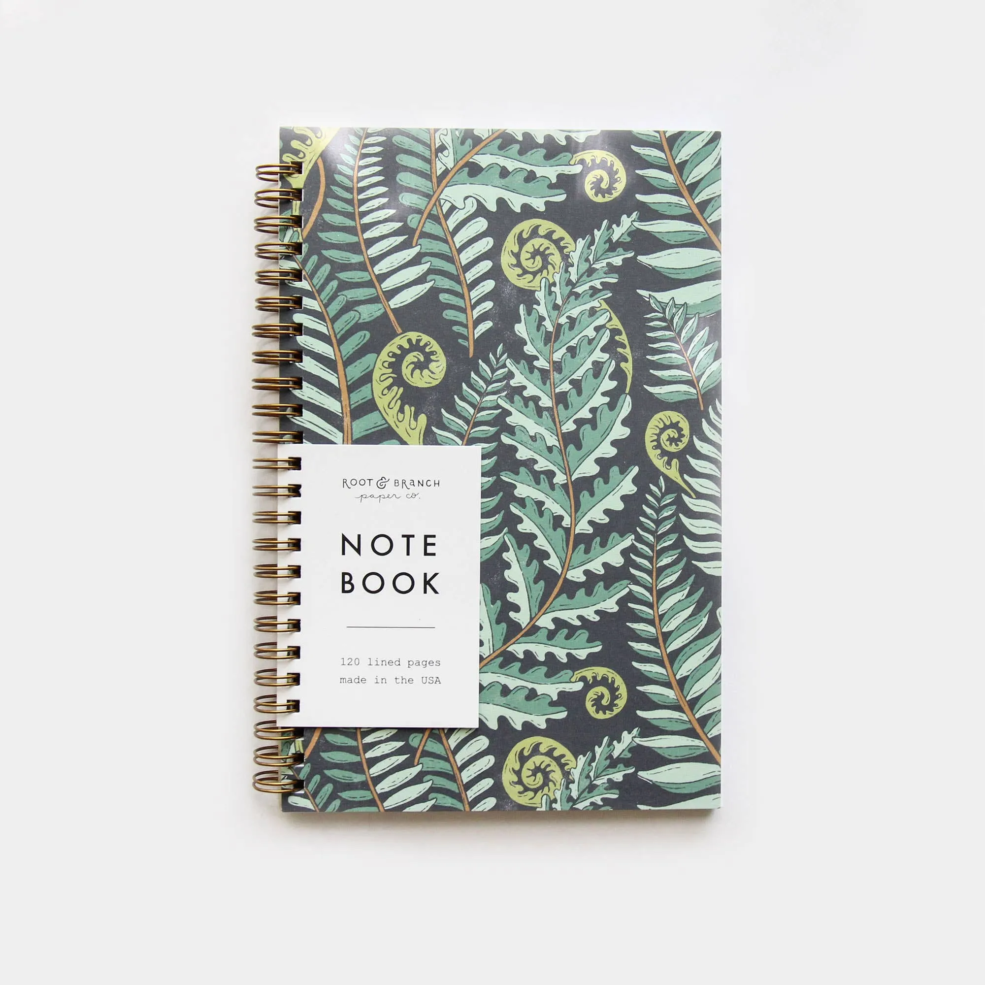 Forest Fern Spiral Bound Notebook