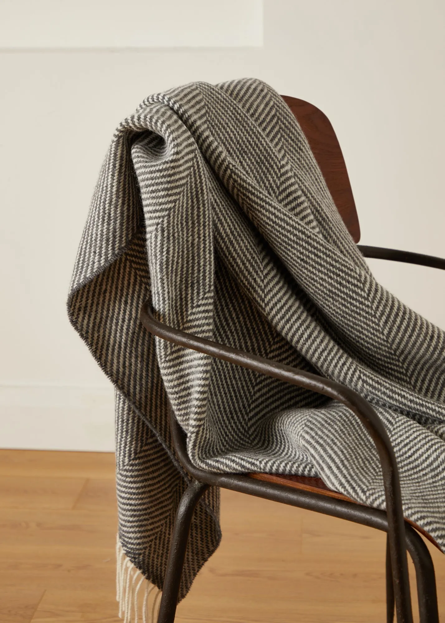 Foxford Oxford Herringbone Merino Throw