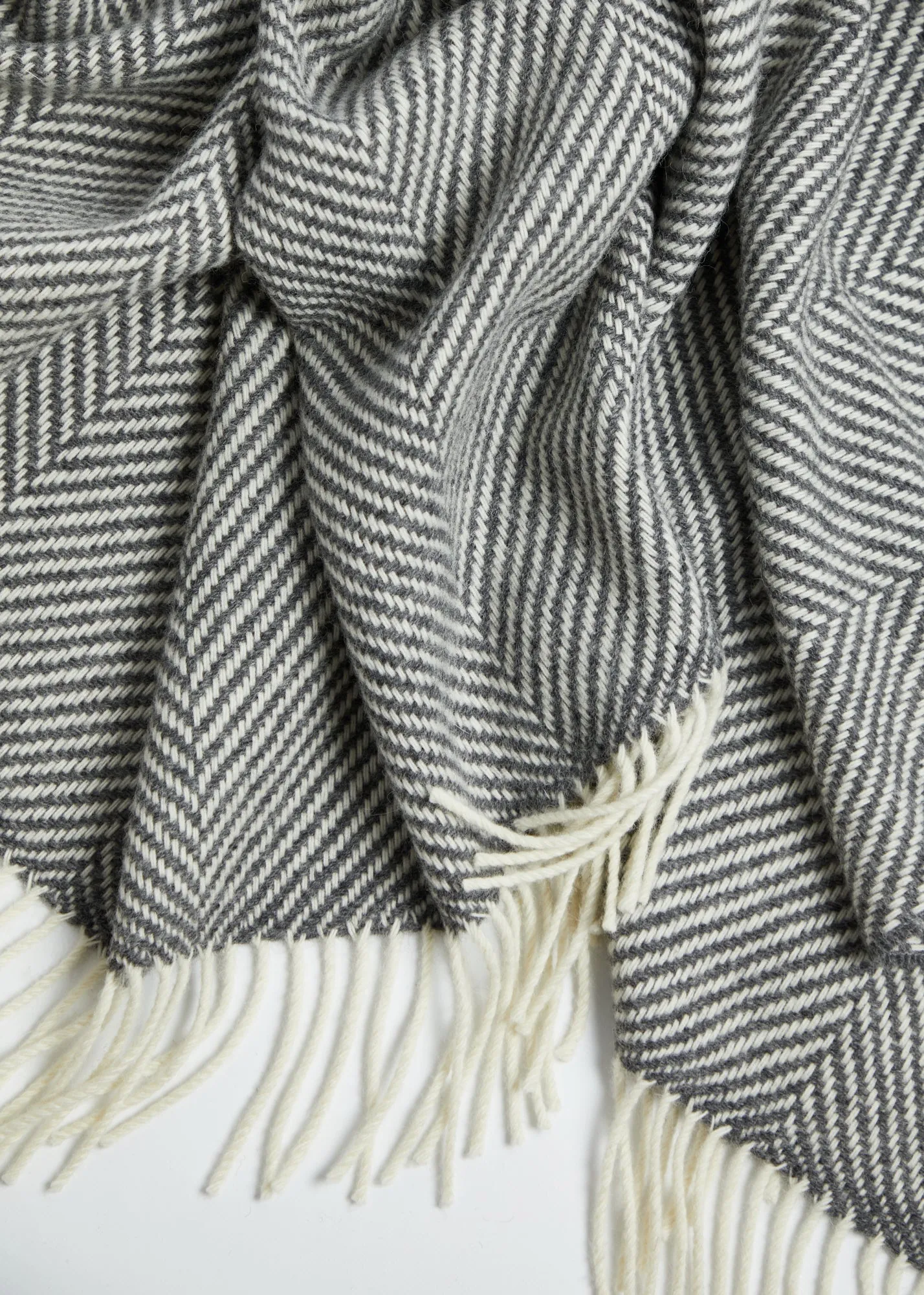 Foxford Oxford Herringbone Merino Throw