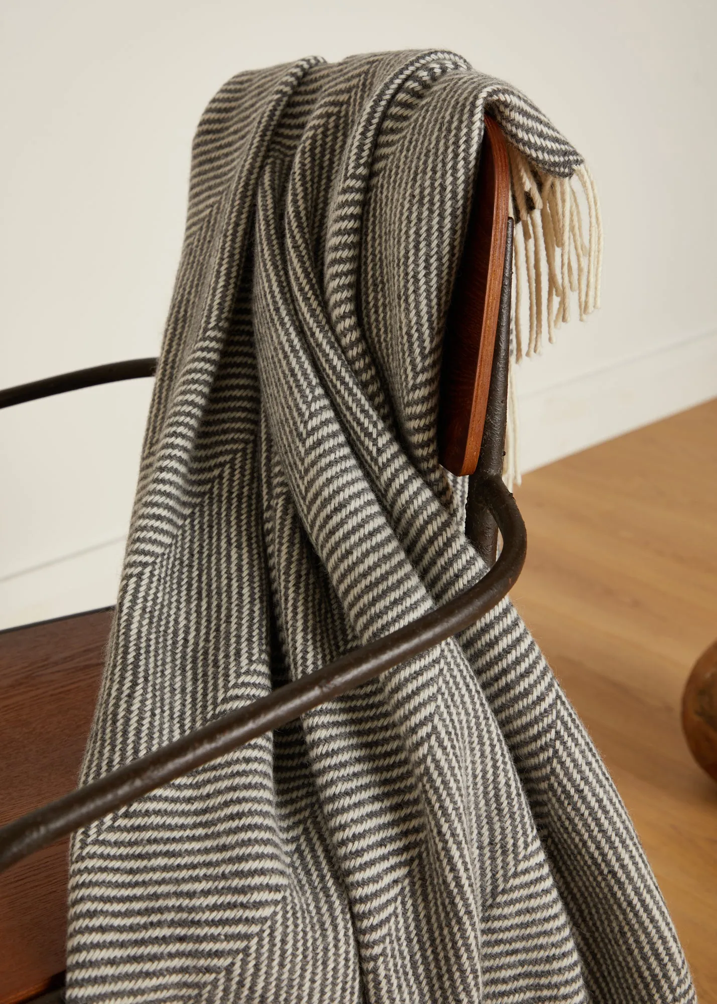 Foxford Oxford Herringbone Merino Throw