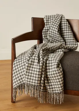 Foxford Oxford Houndstooth Merino Throw