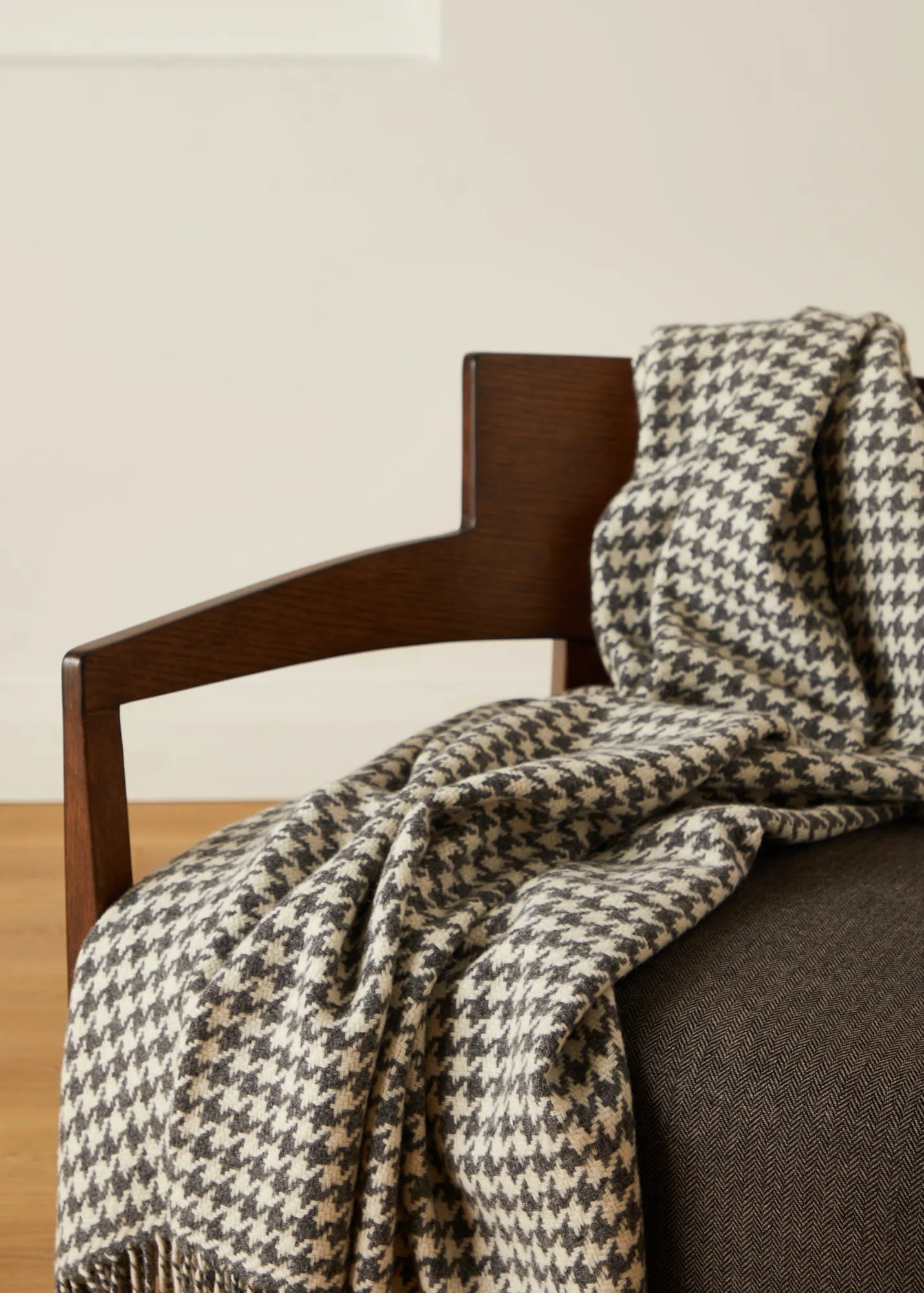 Foxford Oxford Houndstooth Merino Throw