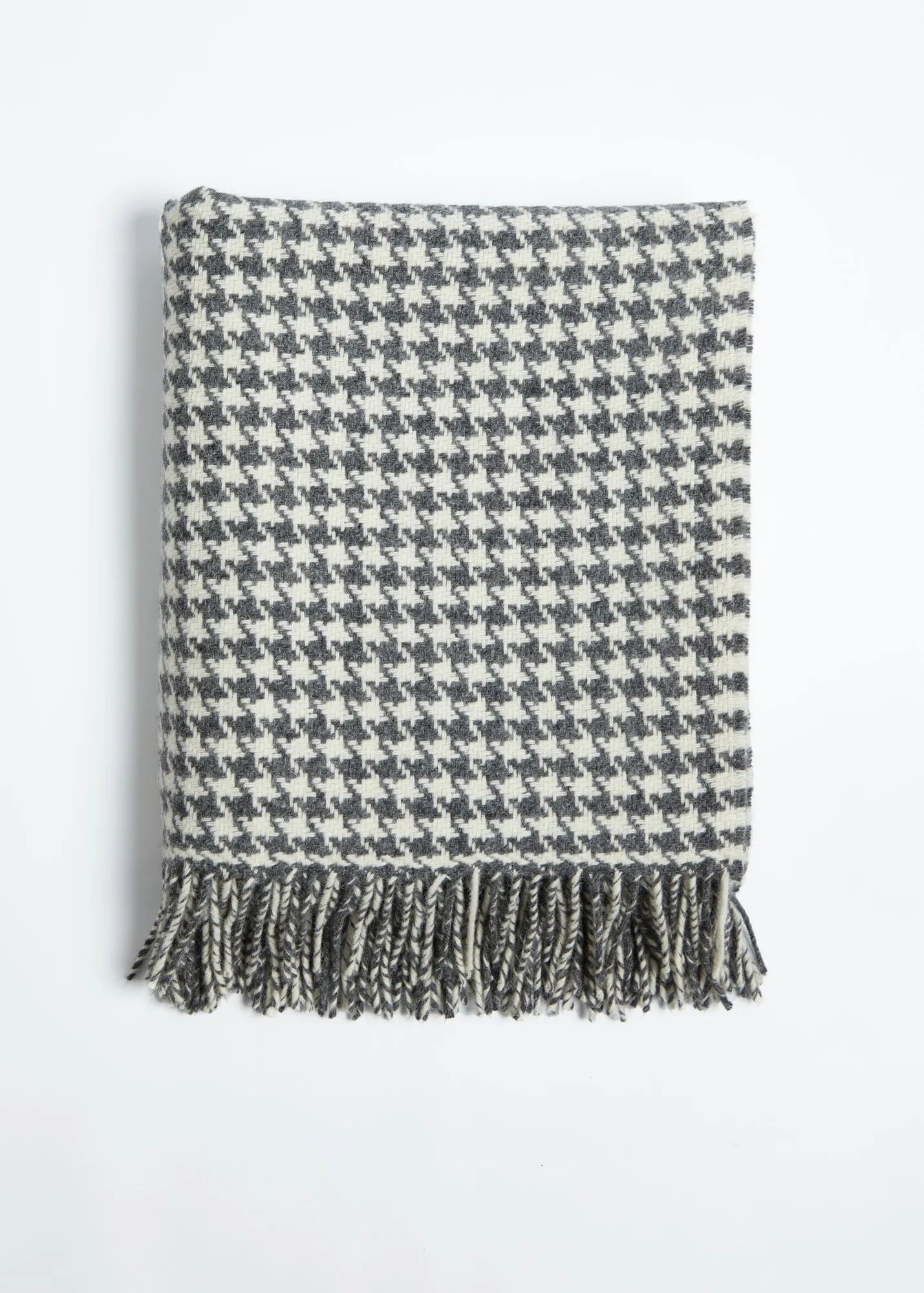 Foxford Oxford Houndstooth Merino Throw