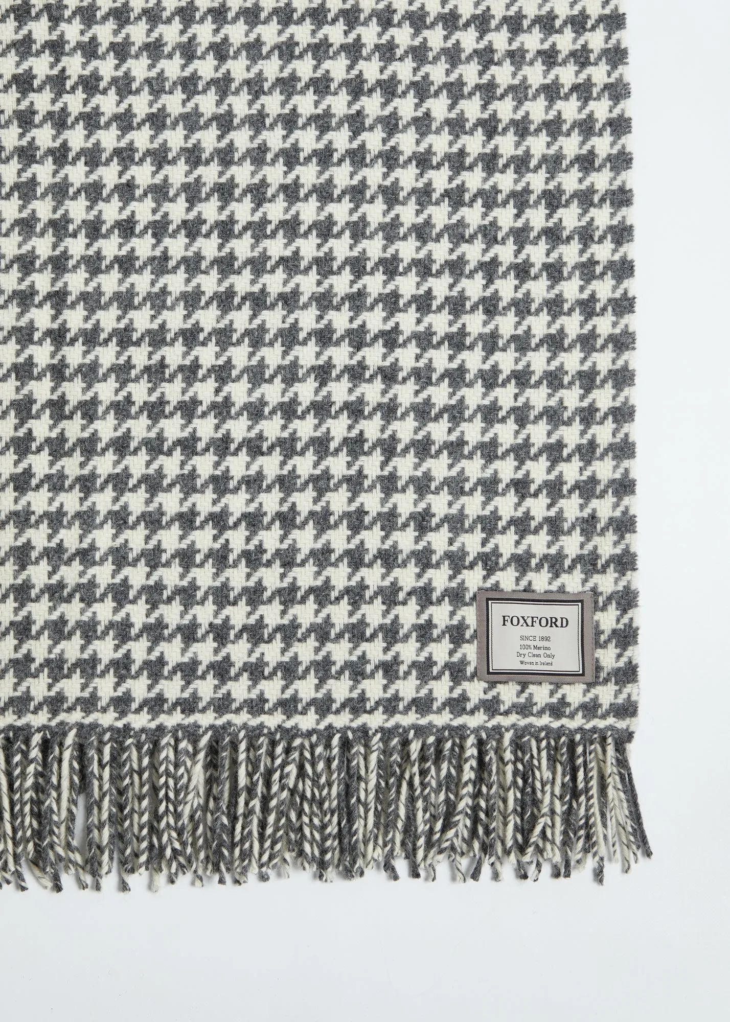 Foxford Oxford Houndstooth Merino Throw