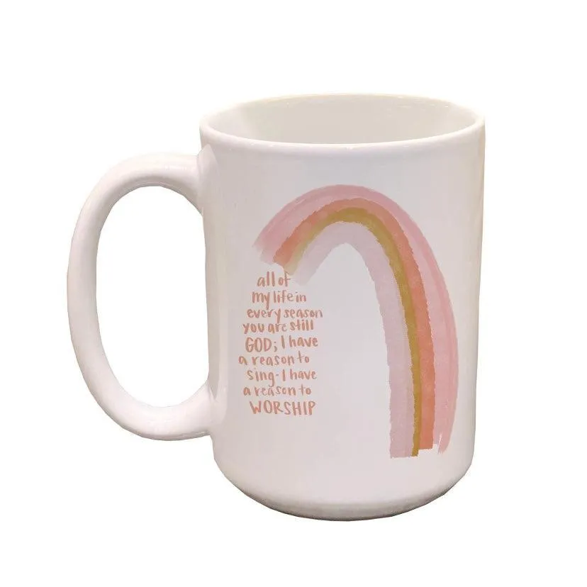 Full of Faith Pastel Rainbow Mug