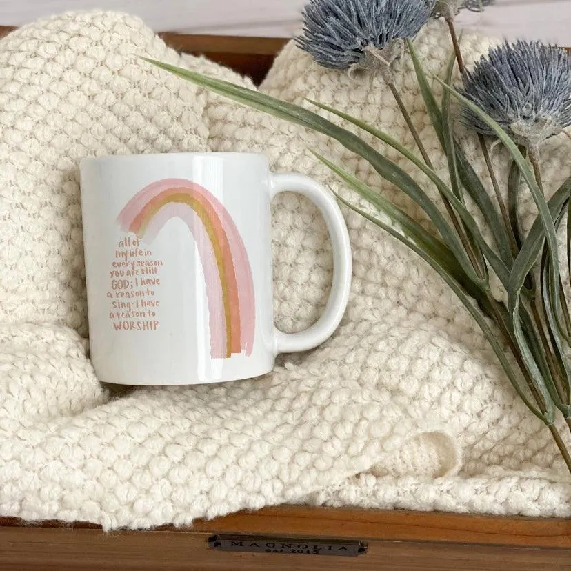 Full of Faith Pastel Rainbow Mug