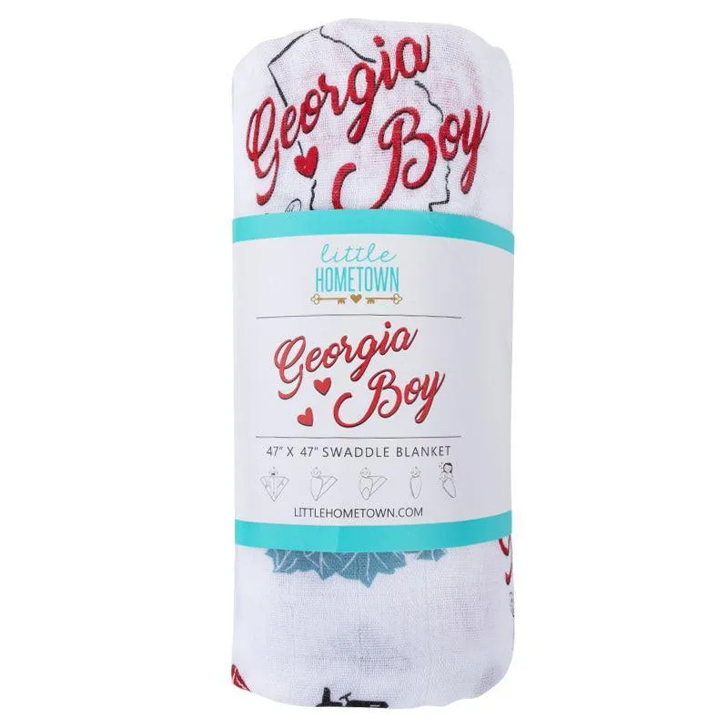 Georgia Boy Baby Muslin Swaddle Blanket