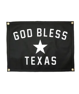 God Bless Texas Camp Flag - Oxford Pennant