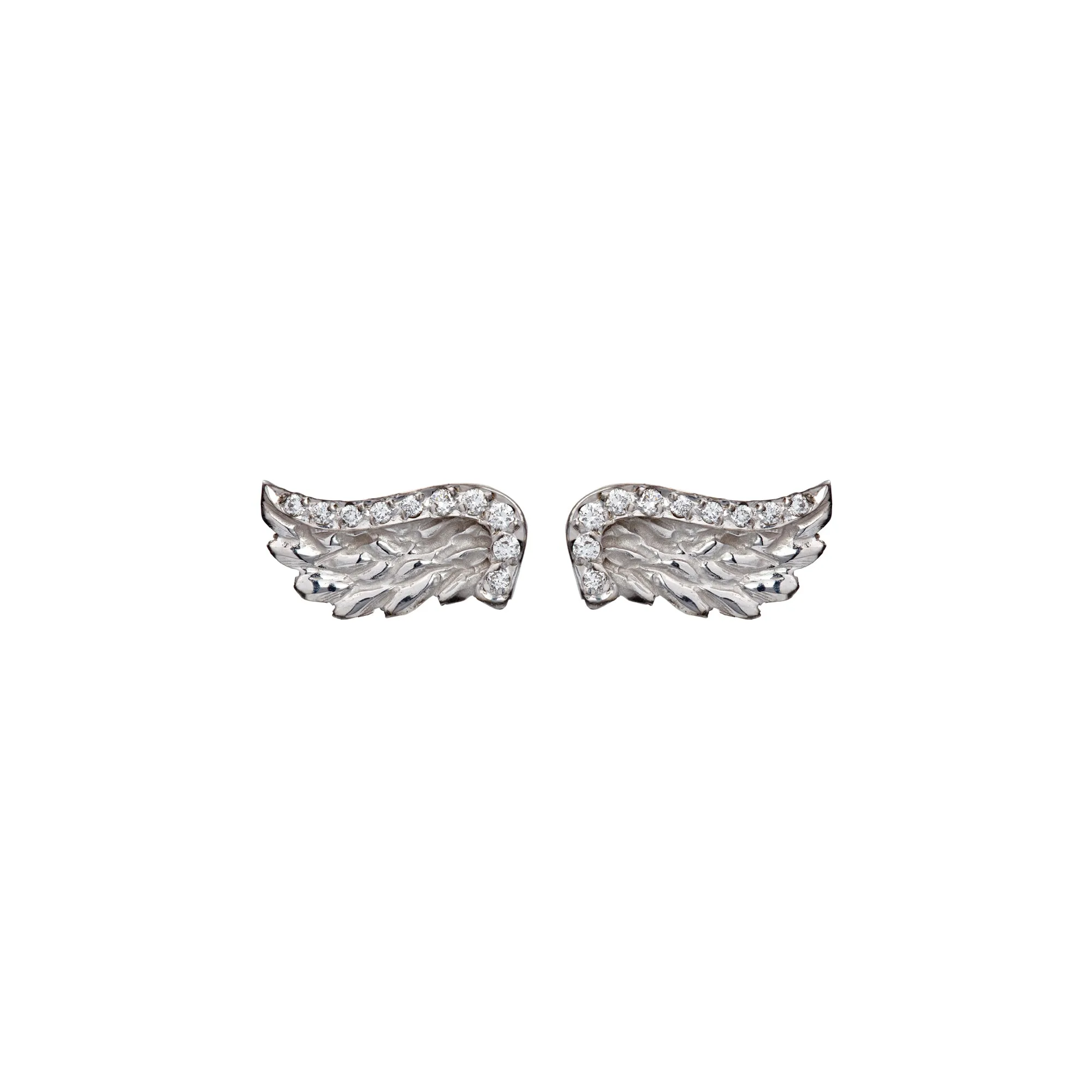 Gold & Diamond Venetian Wing Studs