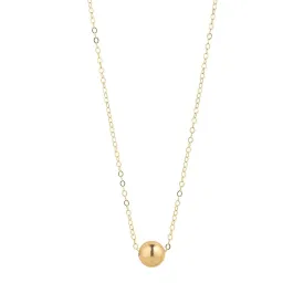 Gold Filled Petite Gold Ball Pendant Necklace