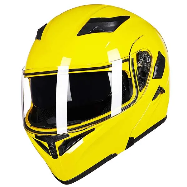 ILM Motorcycle Dual Visor Flip up Modular Full Face Helmet Model 902