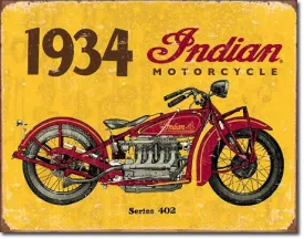 Indian Motorcycle 1934 Tin Sign