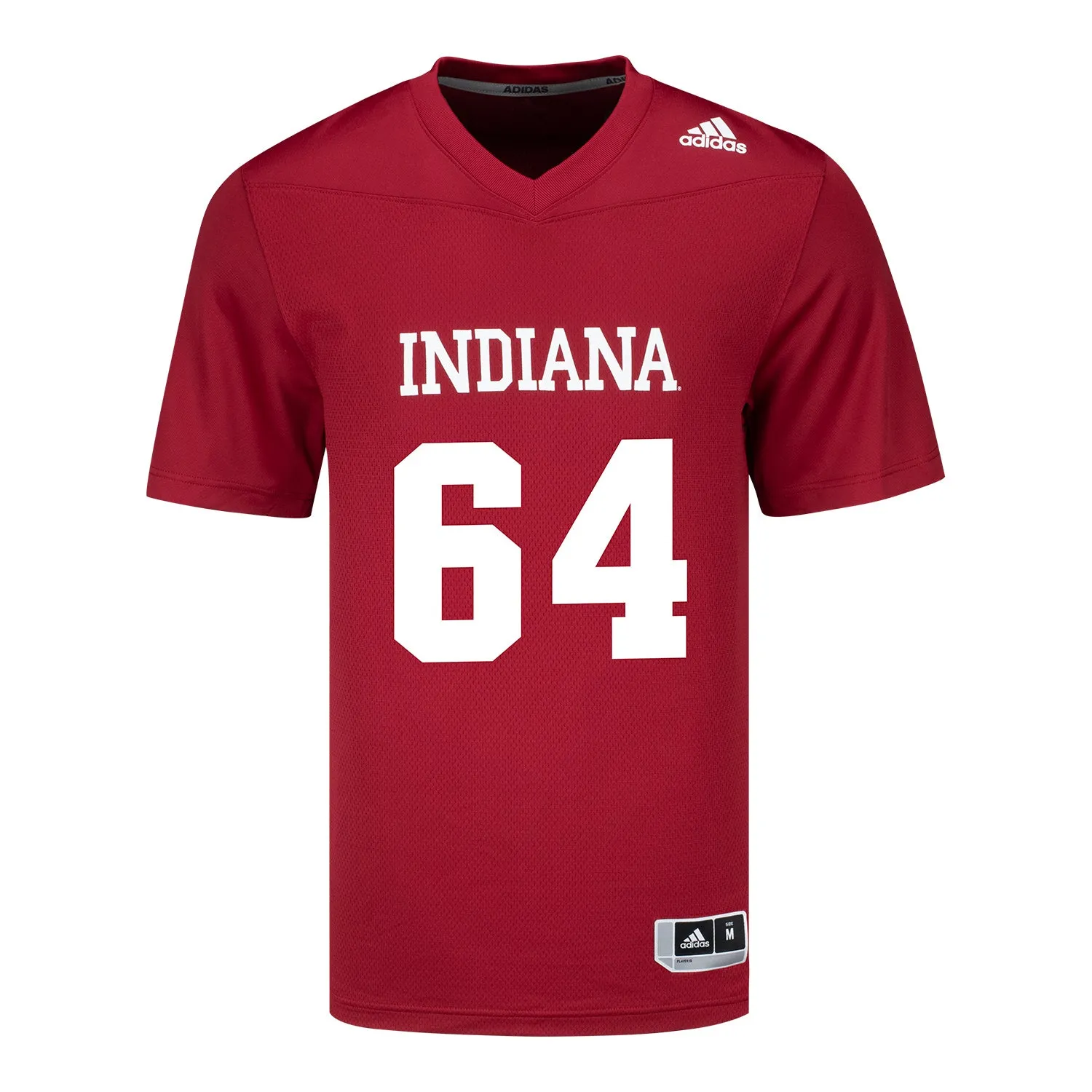 Indiana Hoosiers Adidas #64 Race Stewart Crimson Student Athlete Football Jersey