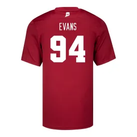 Indiana Hoosiers Adidas #94 James Evans Crimson Student Athlete Football Jersey