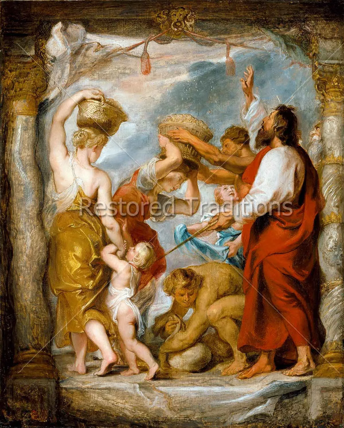 Israelites Gather Manna in the Desert – Rubens