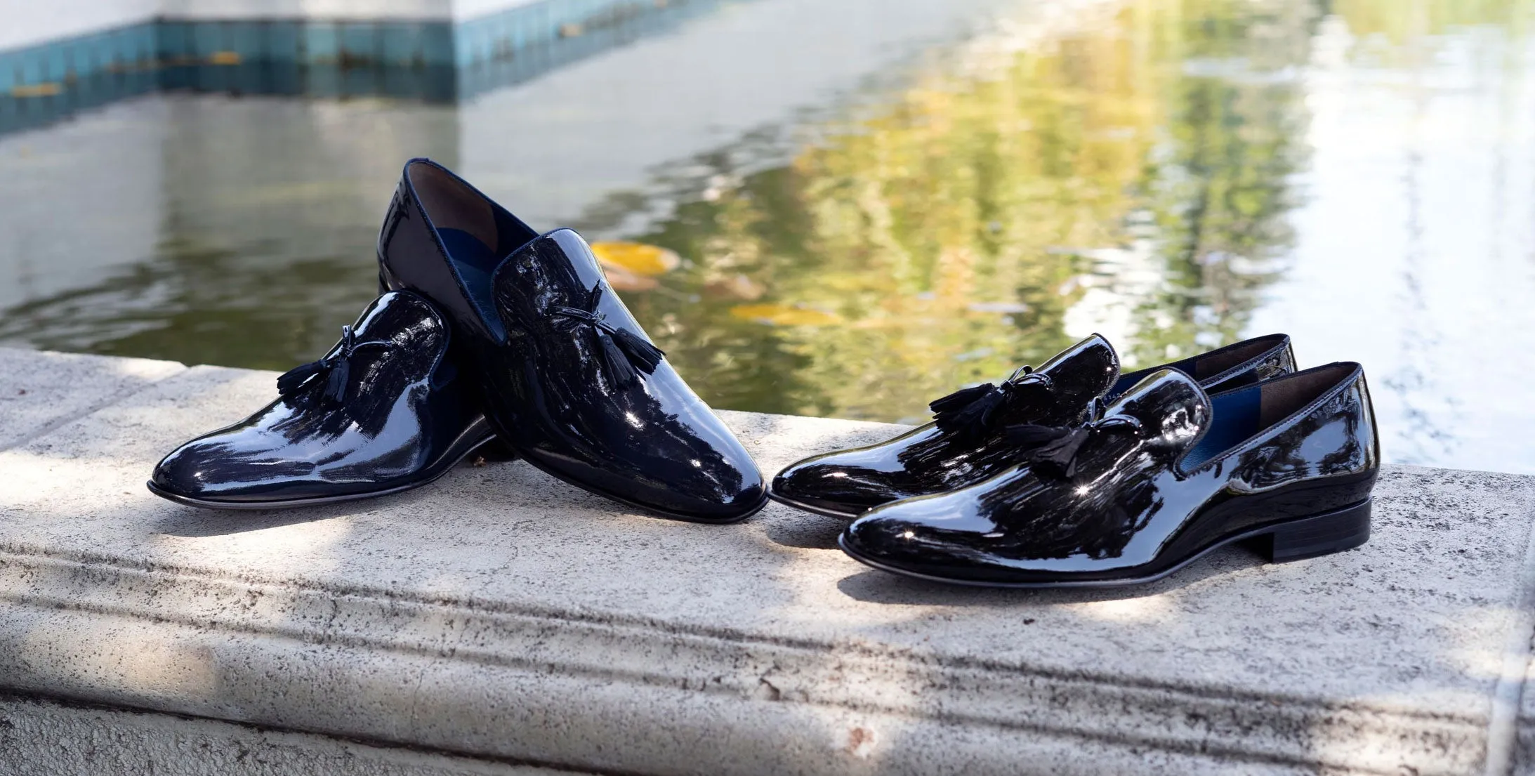 Jean Pierre Shiny Calfskin Tasseled Loafer Black