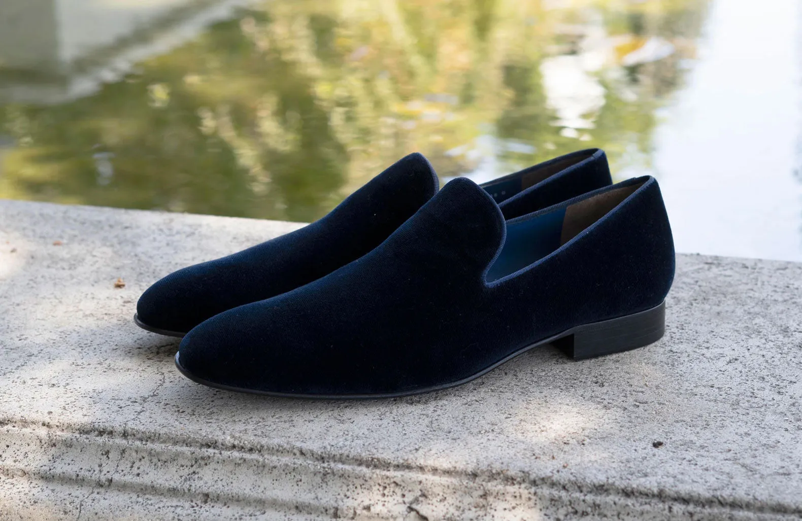 Jean Pierre Velvet Venetian Loafer Black