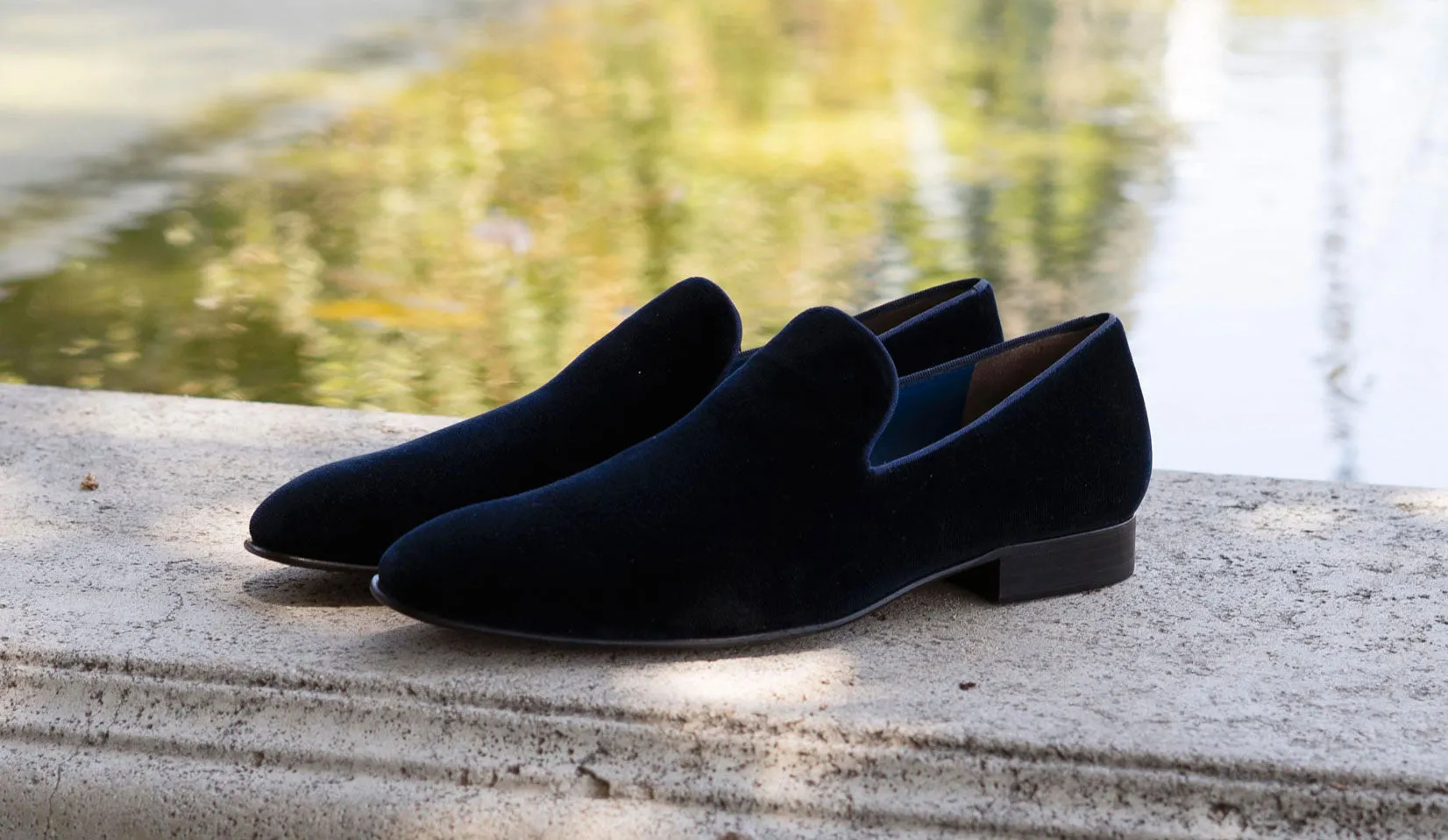 Jean Pierre Velvet Venetian Loafer Black