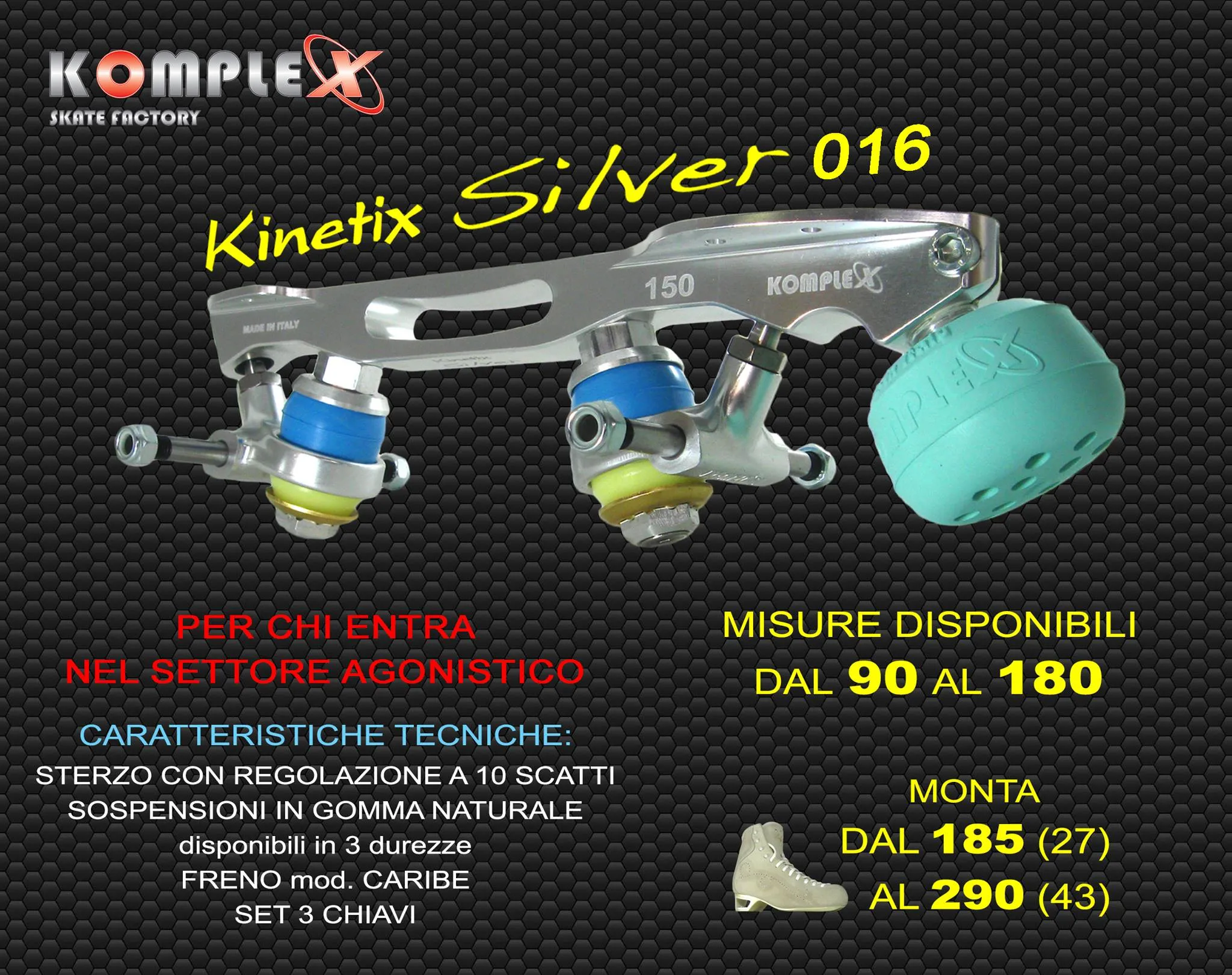 Komplex - Silver 016 - Quad Skate Frame