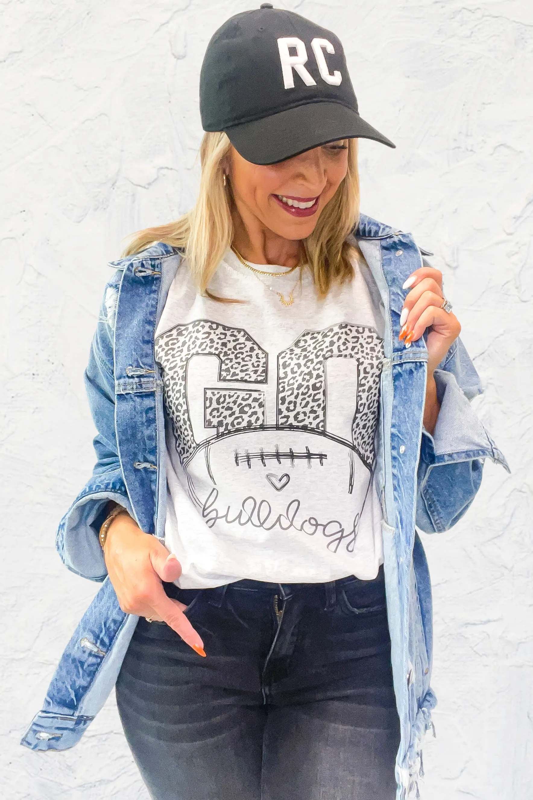 Leopard Go Bulldogs Football Tee