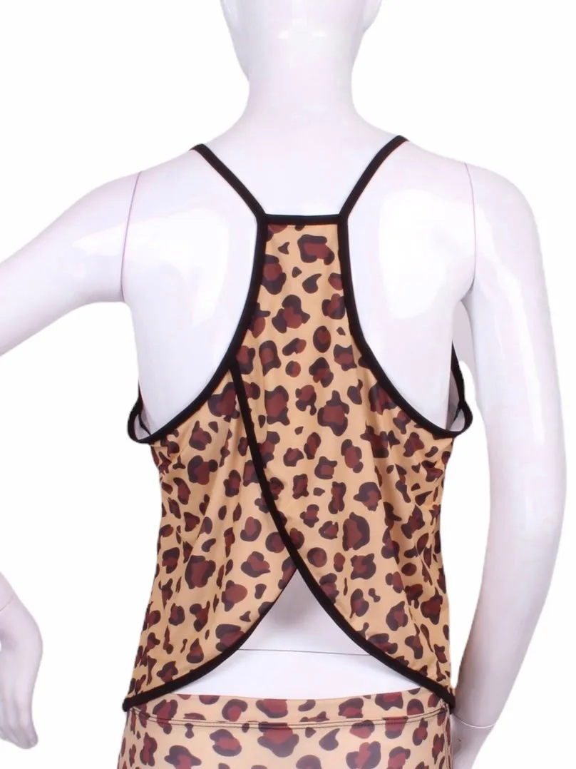 Limited Baggy Tank Tennis Top Leopard