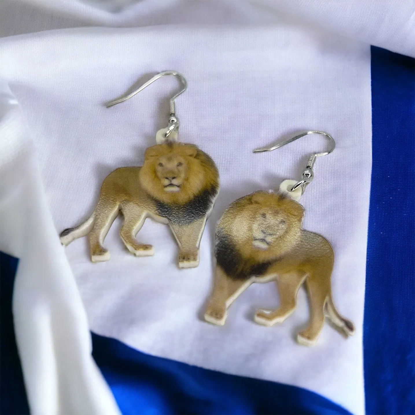 Lion Earrings - Lion Jewelry, Handmade Earrings, Handmade Jewelry, Animal Earrings, Lions Football, Animal Jewelry, Lions, Lioness, Africa