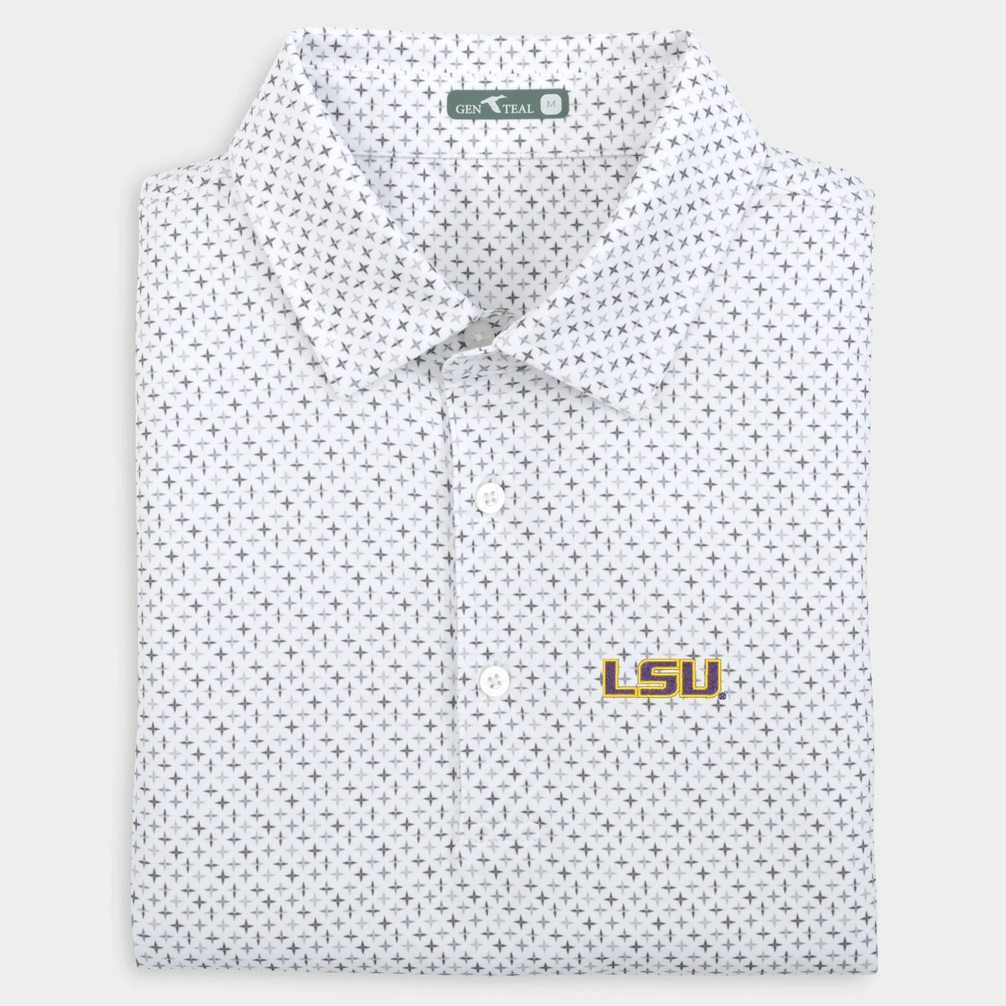 LSU Star Printed Performance Polo