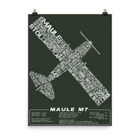 Maule M7 Aircraft Typography Art