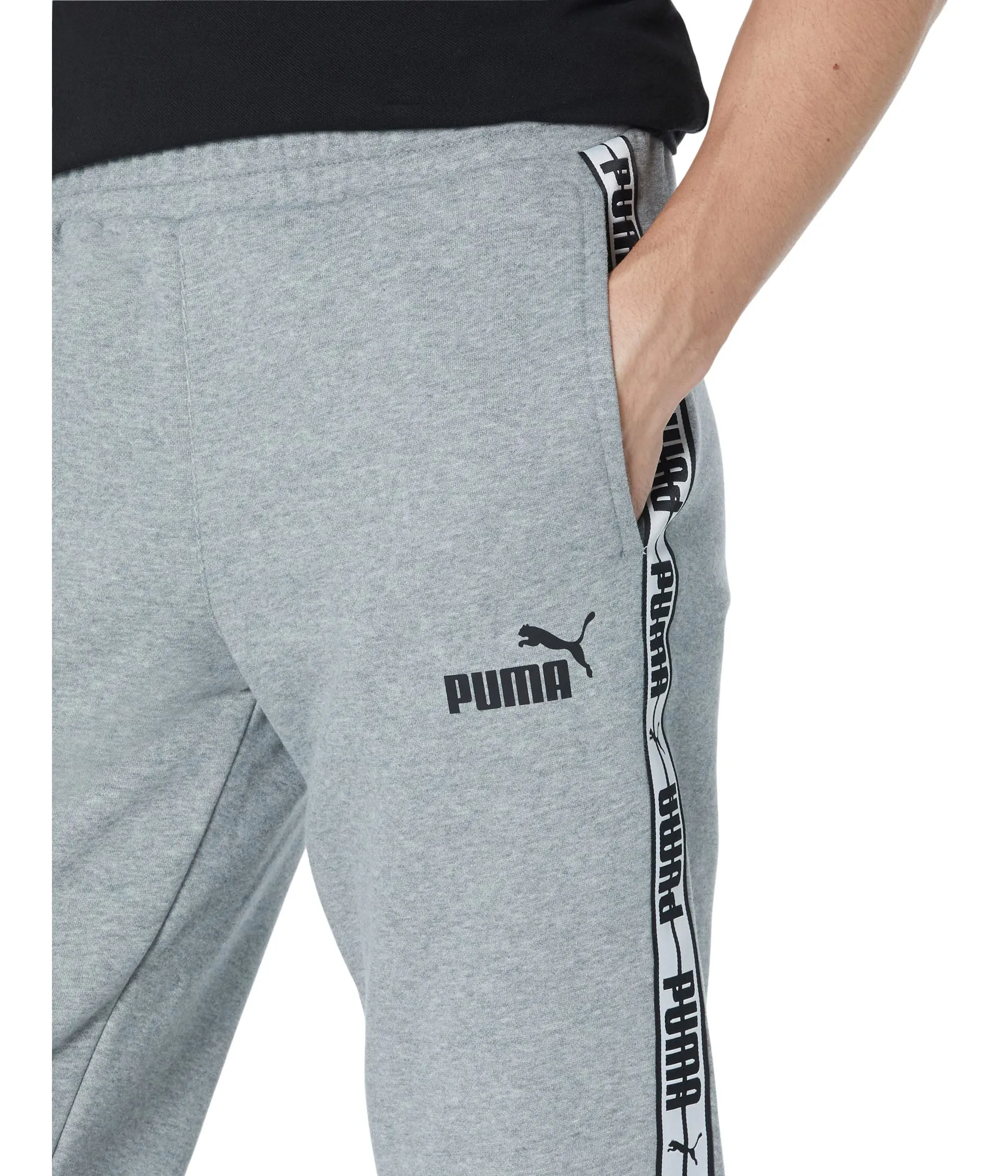 Men's sports pants Puma Taping Pants Fleece, gray