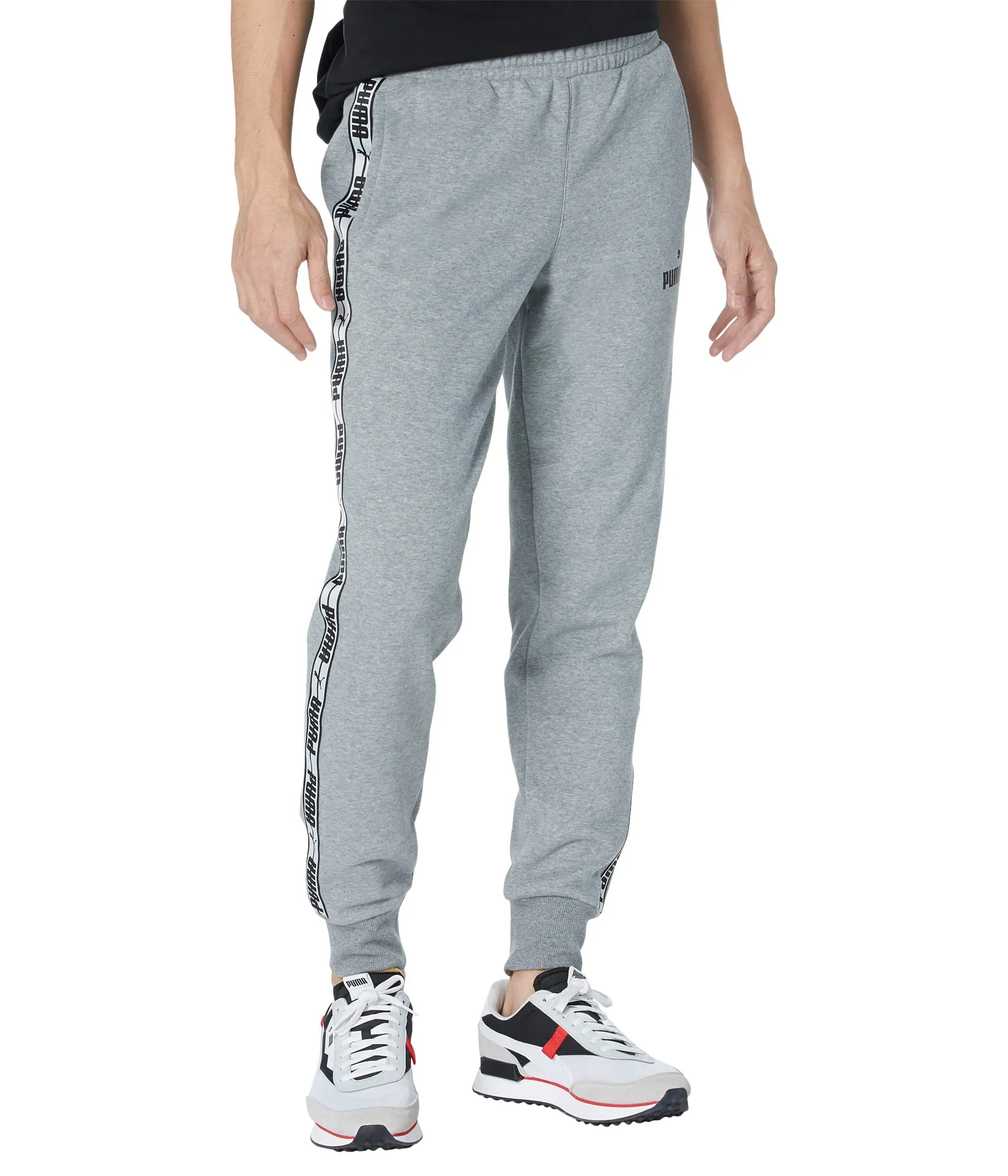 Men's sports pants Puma Taping Pants Fleece, gray