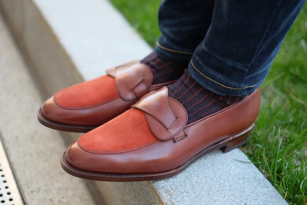 Meridian - MTO - Cedar Calf / Rust Suede - TMG Last - Single Leather Sole