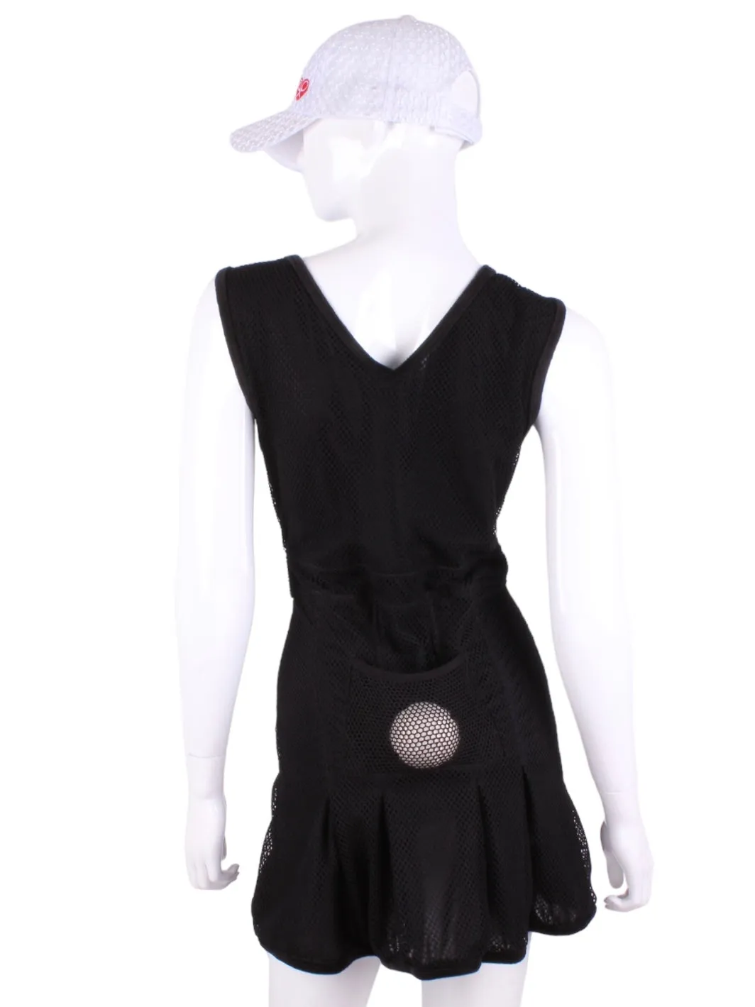 Mesh on Mesh Black Angelina Court to Cocktails Tennis Dress