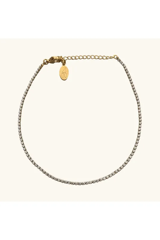 micro tennis bracelet - gold