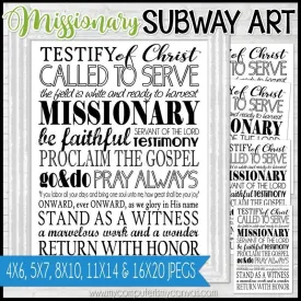 Missionary Subway Art PRINTABLE