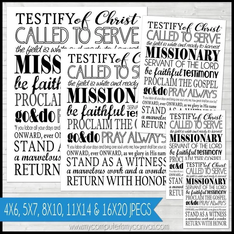 Missionary Subway Art PRINTABLE